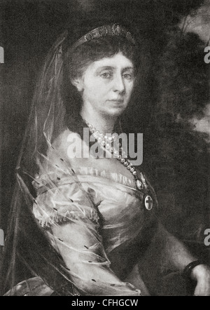 Augusta de Saxe-Weimar-Eisenach, 1811 - 1890. La reine de Prusse, l'Impératrice allemande d'abord comme l'épouse de William I, empereur allemand Banque D'Images