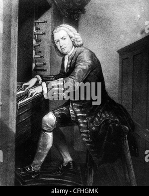 JOHANN Sebastian Bach (1685-1750) compositeur allemand Banque D'Images