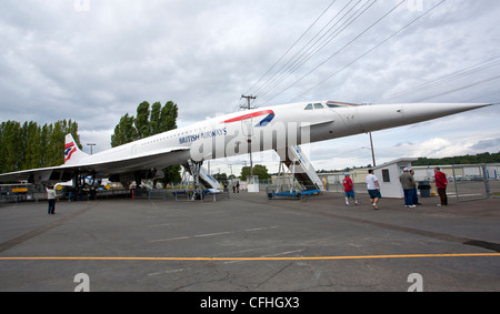 L'avion supersonique Concorde. Le Musée de l'aviation. Seattle. USA Banque D'Images