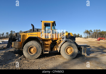 Chargeur avant Volvo on construction site USA Banque D'Images