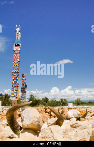 Tombeau Mahafaly dans le sud de Madagascar Banque D'Images