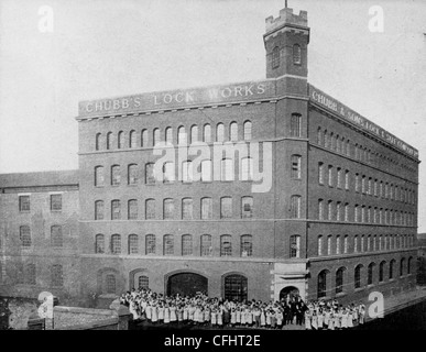 Bâtiment, Chubb Chubb & Sons Lock & Safe Company Ltd., Chubb Street, Wolverhampton, au début du xxe siècle. Banque D'Images