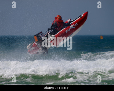 La plage de Fistral Zapcat Grand Prix 2011, Cornwall, UK Banque D'Images