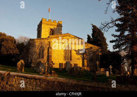 Sainte Marie et Saint Peter's Church, Weedon Lois, Northamptonshire, England, UK Banque D'Images