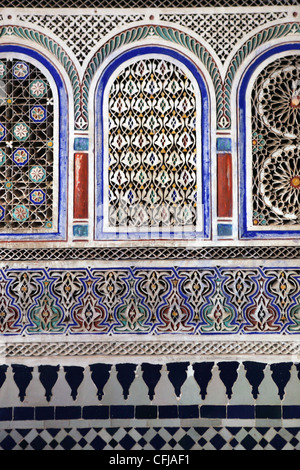 Carrelage dans le complexe Dar Si Said musée du palais, Marrakech Banque D'Images