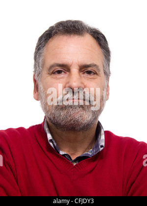 Portrait d'un homme barbu d'âge moyen s'ennuie Banque D'Images