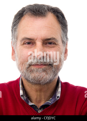 Portrait d'un sourire confiant homme barbu d'âge moyen Banque D'Images