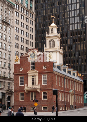 L'Old State House, Boston Massachusetts Banque D'Images