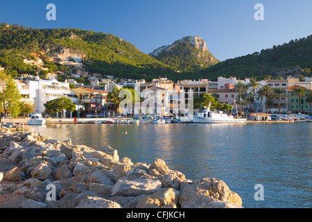 Vue sur le port, Port d'Andratx, Majorque, Iles Baléares, Espagne, Méditerranée, Europe Banque D'Images