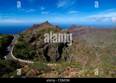 Route des volcans, les montagnes de Teno, Tenerife, Canaries, Espagne, Europe Banque D'Images