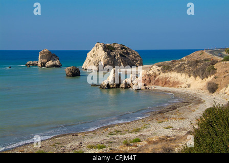 Petra tou Romiou, rocher d'Aphrodite, UNESCO World Heritage Site, près de Paphos, Chypre, Europe, Méditerranée Banque D'Images