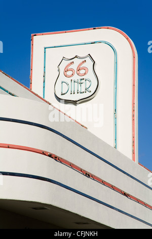 Route 66 Diner sur Central Avenue, Albuquerque, Nouveau Mexique, États-Unis d'Amérique, Amérique du Nord Banque D'Images