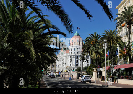 Hôtels bordant la promenade des Anglais, Nice, Alpes Maritimes, Provence, Côte d'Azur, d'Azur, France, Europe Banque D'Images