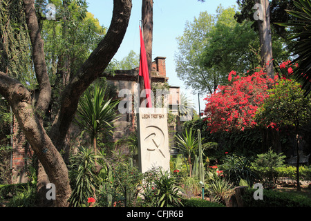 Tombe de Léon Trotsky, Coyoacan, Mexico, Mexique, Amérique du Nord Banque D'Images