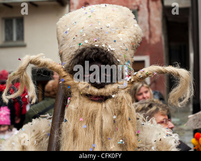 Masque de carnaval typique de Schignano, lac de Côme, Lombardie, Italie Banque D'Images