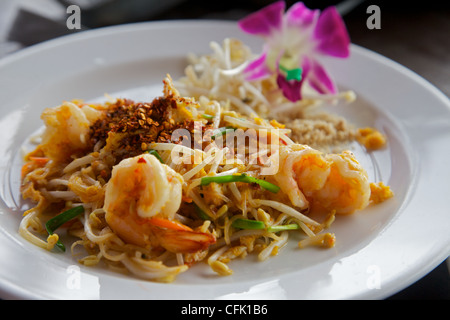 Un repas appelé Thaï Pad Thaï Banque D'Images