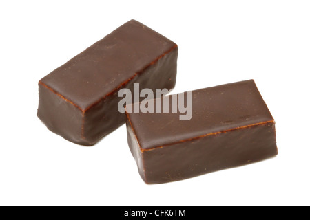 Pralinés chocolat isolé sur fond blanc Banque D'Images