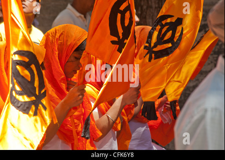 Les personnes malades Baisakhi fête à Lecce, Italie, juin 2011 Banque D'Images