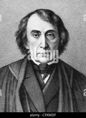 Portrait Vintage print du juge américain Roger B. Taney (1777 - 1864) - La cinquième-nous juge en chef (1836 - 1864). Banque D'Images