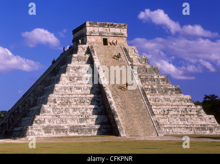 Mexique Yucatan Chichen Itza Temple de Kukulkan Banque D'Images