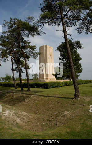 Le monument américain Sommepy sur Mont Blanc Champagne en souvenir des batailles de la Première Guerre mondiale en 1918 Banque D'Images