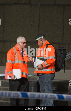 Exercice d'entraînement en cas de catastrophe dans le centre-ville de Leeds Banque D'Images