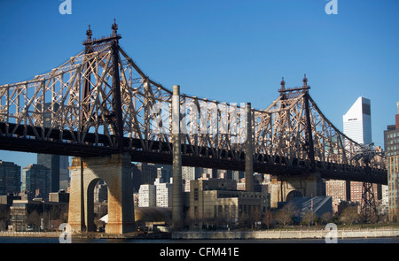 USA, New York State, New York, Manhattan Bridge avec en arrière-plan Banque D'Images