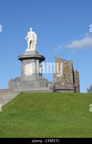 Mémorial du Prince Albert sur la colline du Château Tenby, Pembrokeshire Wales Banque D'Images