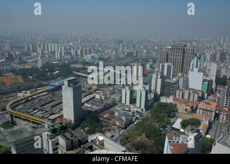 A Sao Paolo, vu du haut d'un immeuble Banque D'Images