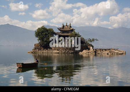 L'île de Putuo moindre, le Lac Erhai, Dali, Yunnan, Chine, Asie Banque D'Images