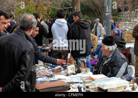 Grèce Athènes monastiraki le marché du dimanche à adrianou street Banque D'Images