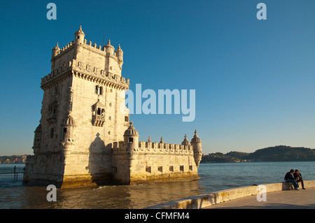 Torre de Belem forteresse (1520) quartier de Belem Lisbonne Portugal Europe Banque D'Images