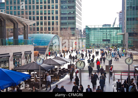 Londres, Canary Wharf Canada Square Mars 2012 Banque D'Images