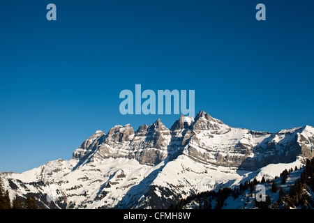 Les Dents du Midi. Canton du Valais, Suisse. Banque D'Images