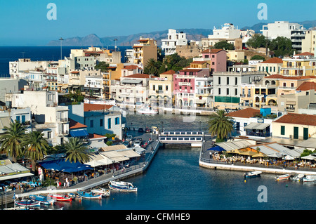 Port d'Agios Nikolaos, Crète, Grèce Banque D'Images