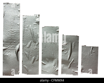 Collection de différentes bandes de ruban adhésif .isolé sur fond blanc Banque D'Images