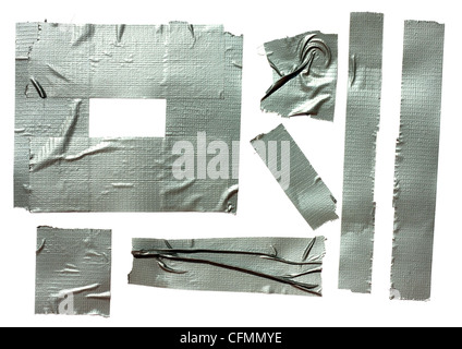 Collection de différentes bandes de ruban adhésif .isolé sur fond blanc Banque D'Images