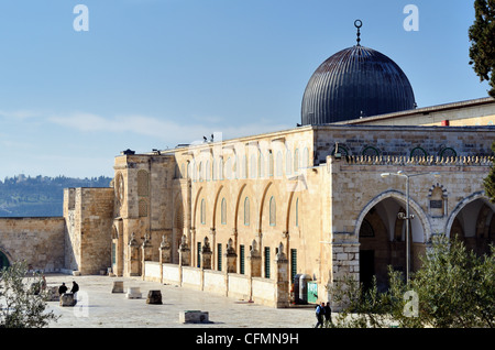 La Mosquée Al Aqsa à Jérusalem, le 3ème lieu saint de l'Islam. Banque D'Images