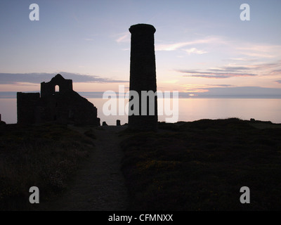 Papule Coates tin mine, St Agnes, Cornwall, UK Banque D'Images