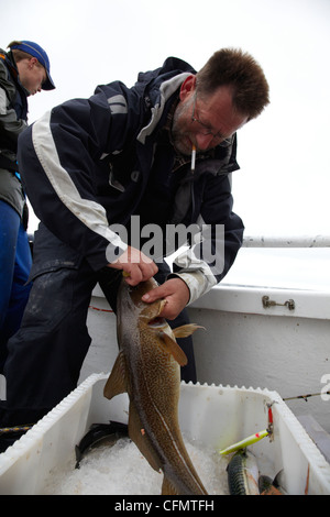 Les pêcheurs lors d'une course en Norvège en 2010. Sportfiskare Norge Banque D'Images