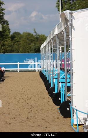 Galerie de tir à l'womens pentathlon moderne à Greenwich Park dans le cadre de la série pour 2012 Londres prépare Banque D'Images