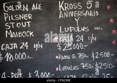 Le Kross Brewery se trouve dans la ville de Curacaví, dans la vallée de Casablanca, entre Santiago et Valparaiso. Banque D'Images