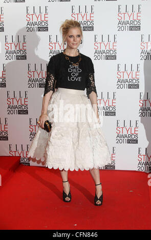 Emilia Fox Style ELLE Awards 2011 qui a eu lieu au Grand Connaught Rooms - Arrivées Londres, Angleterre - 14.02.11 Banque D'Images