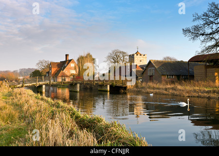 Avon à Britford Banque D'Images