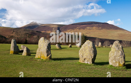 Cercle de pierres de Castlerigg, (pierres), Keswick, Lake District, Cumbria, England, UK. Banque D'Images