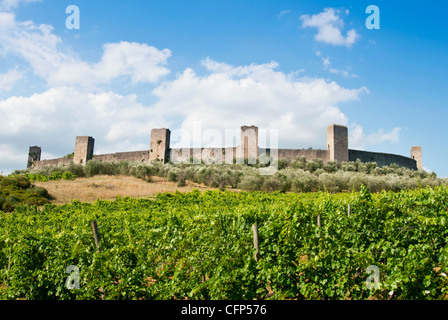 Monteriggioni, province de Sienne, Toscane, Italie, Europe Banque D'Images