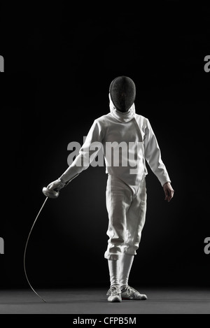 Fencer, portrait Banque D'Images