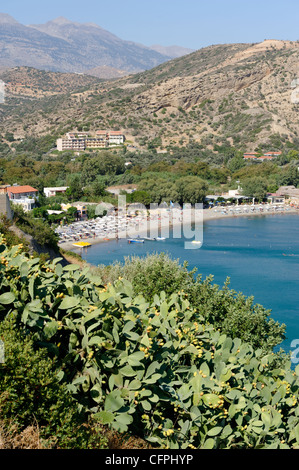 Agia Galini. La Crète. La Grèce. Sur le pittoresque ancien hameau de pêcheurs d'Agia Galini qui se situe entre l'imposition Banque D'Images
