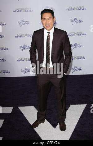 Réalisateur Jon M. Chu Los Angeles Premiere de 'Justin Bieber : ne jamais dire jamais' tenue à Nokia Theatre L.A. Vivre à Los Angeles, Californie - 08.02.11 Banque D'Images