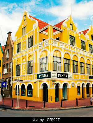 Le bâtiment Penha à Willemstad. Banque D'Images